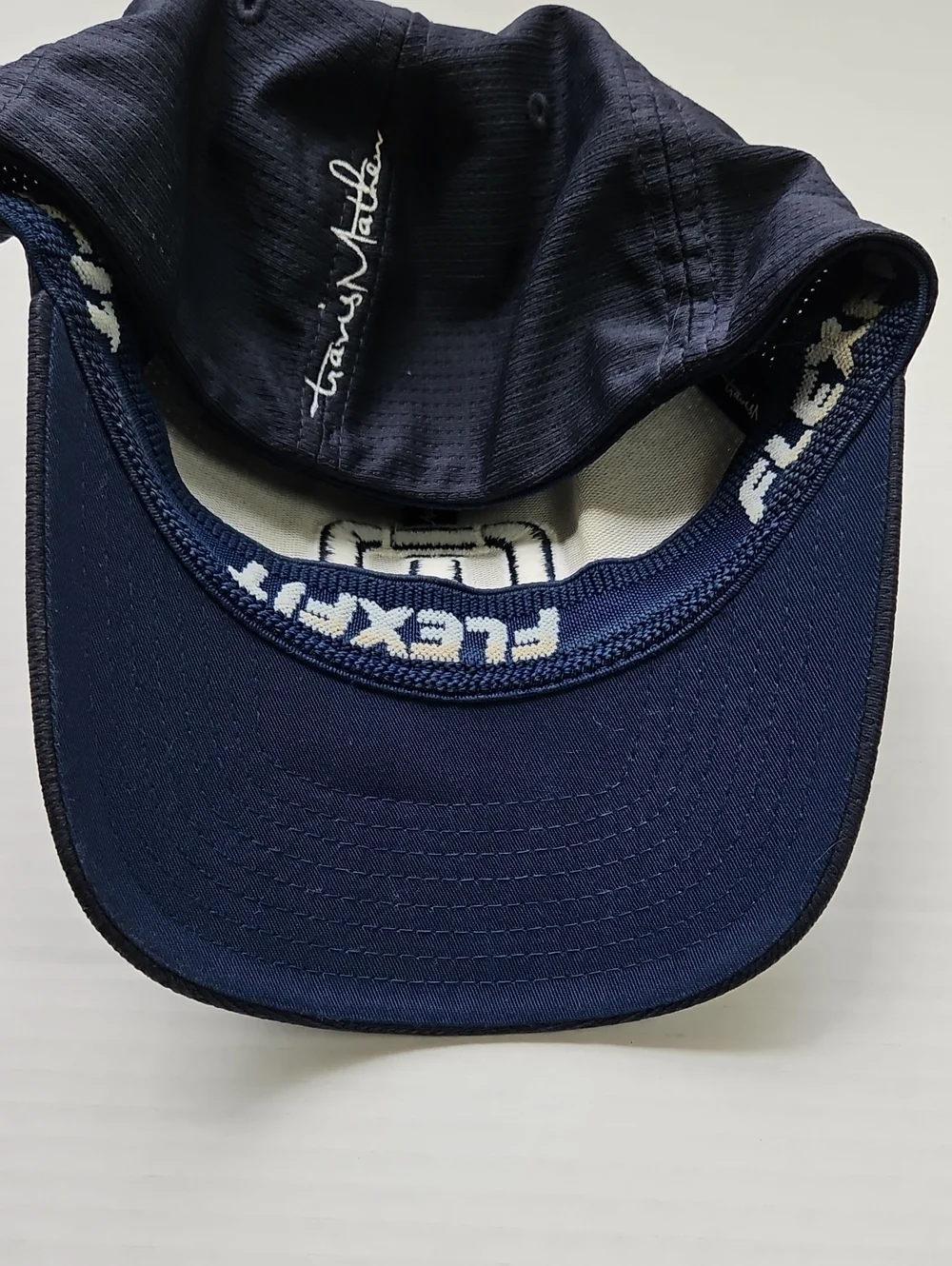 Travis Mathew Blue Hat with White Script Logo